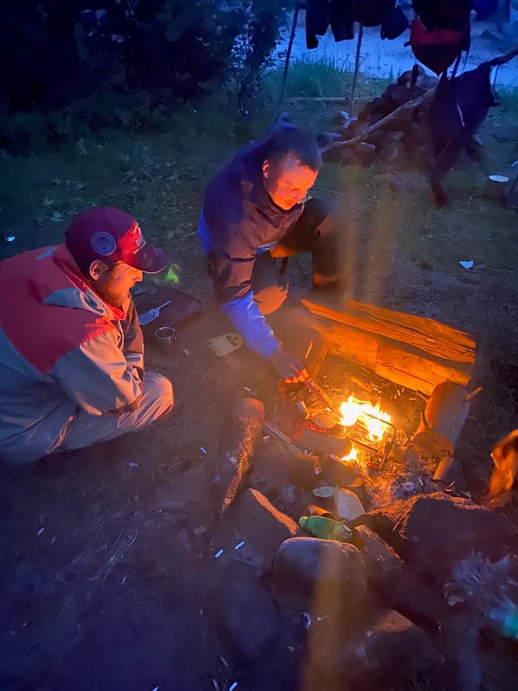 Костёр в лагере